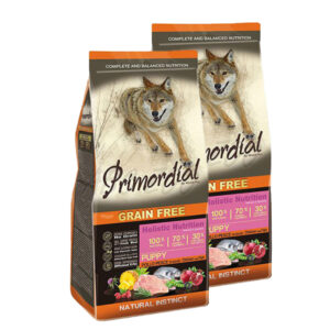 Primordial Prémium kutyaeledel csirke & tengeri hal 24 kg (2 zsák) - kölyök kutyáknak